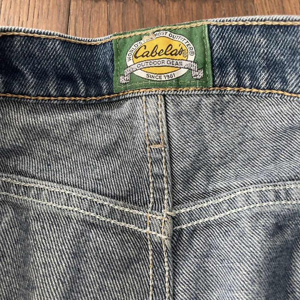 Cabela's 40x34‎ Blue Jeans Work Pants Classic Relaxed Quality Denim Stone Wash